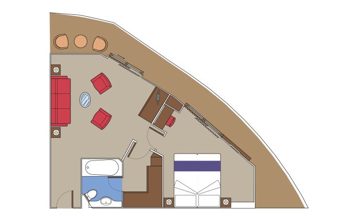 Deluxe Ocean View with Obstructed View  floor Plan