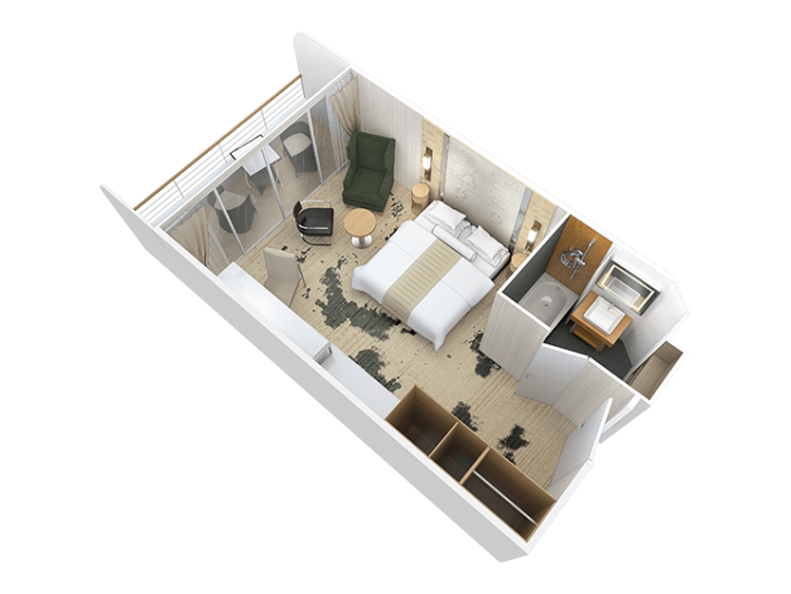 Deluxe Balcony with Partial View floor Plan