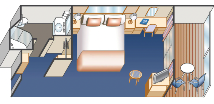Balcony Staterooms floor Plan