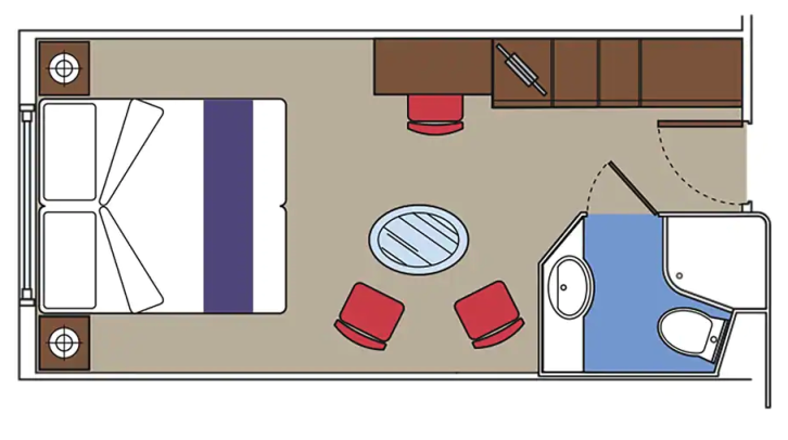 Deluxe Balcony With Partial View floor Plan