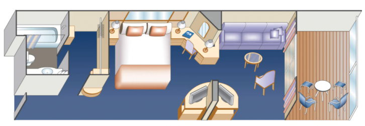 Deluxe Ocean View with Obstructed View  floor Plan
