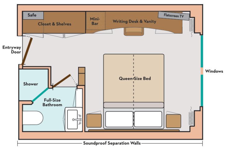 Deluxe Stateroom floor Plan