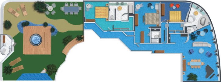 3-Bedroom Garden Villa floor Plan