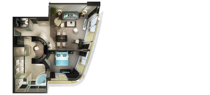 The Haven Deluxe Owner's Suite with Large Balcony floor Plan