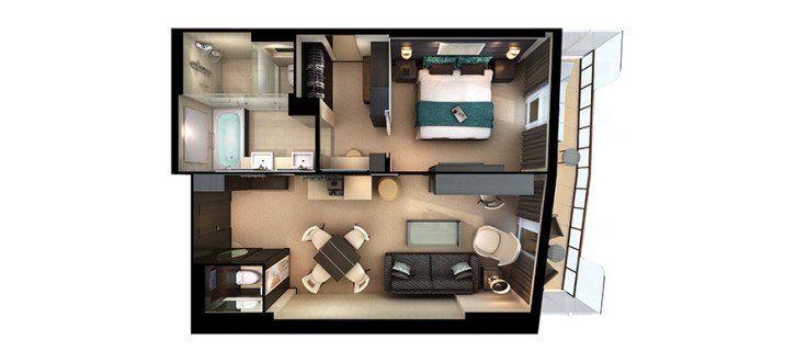 The Haven Deluxe Owner's Suite with Balcony floor Plan