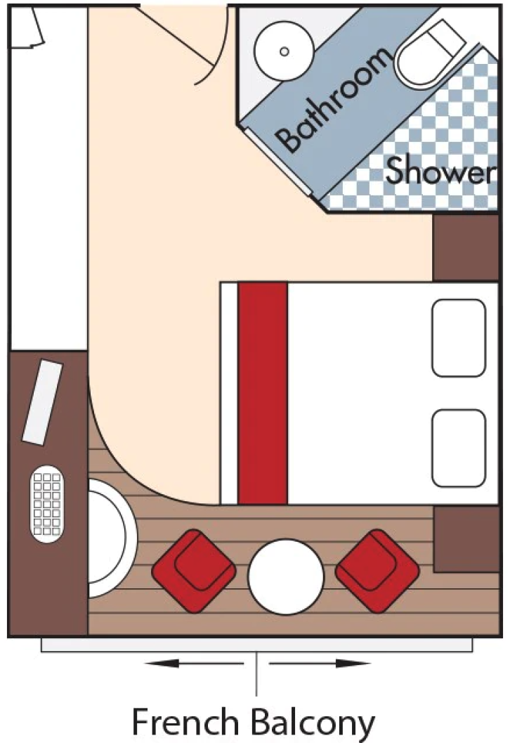 Category A Stateroom floor Plan