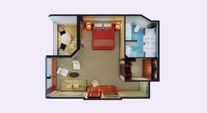 Penthouse with Balcony floor Plan