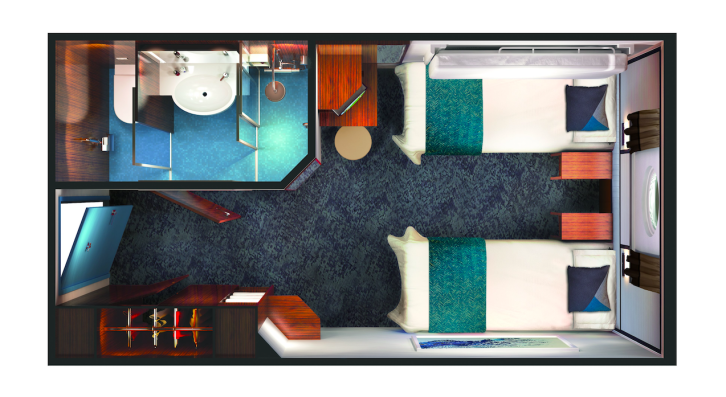 Obstructed Oceanview floor Plan