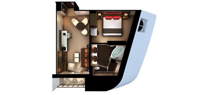 The Haven Forward-Facing Penthouse with Balcony floor Plan