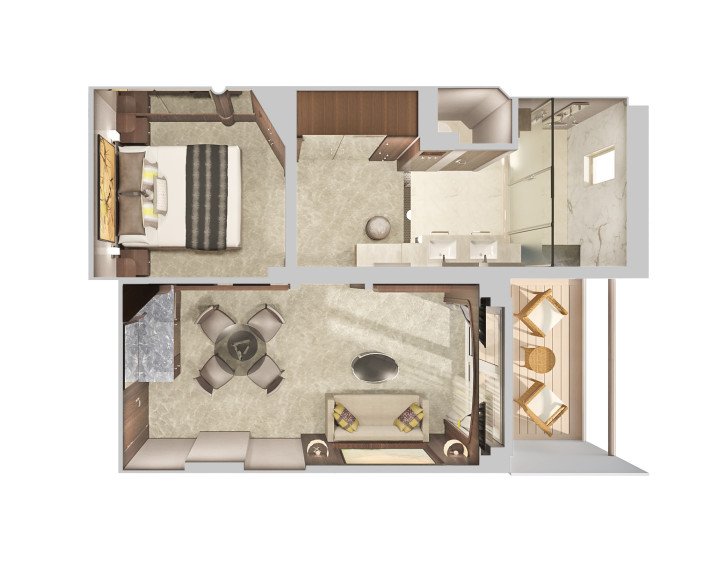 The Haven Courtyard Penthouse with Balcony floor Plan