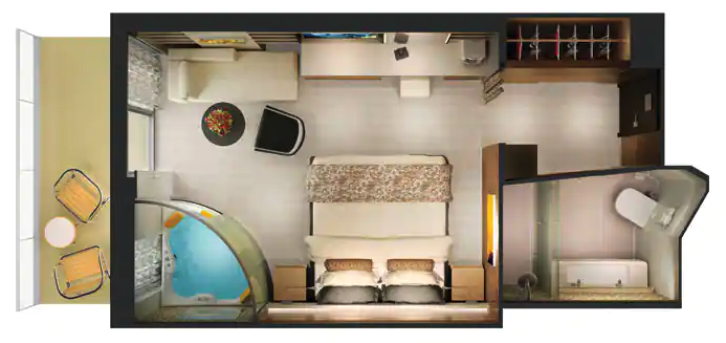 The Haven Penthouse Suite with Balcony floor Plan