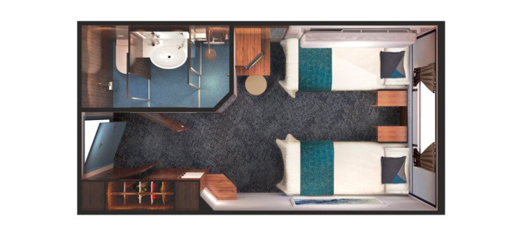 Obstructed Oceanview floor Plan