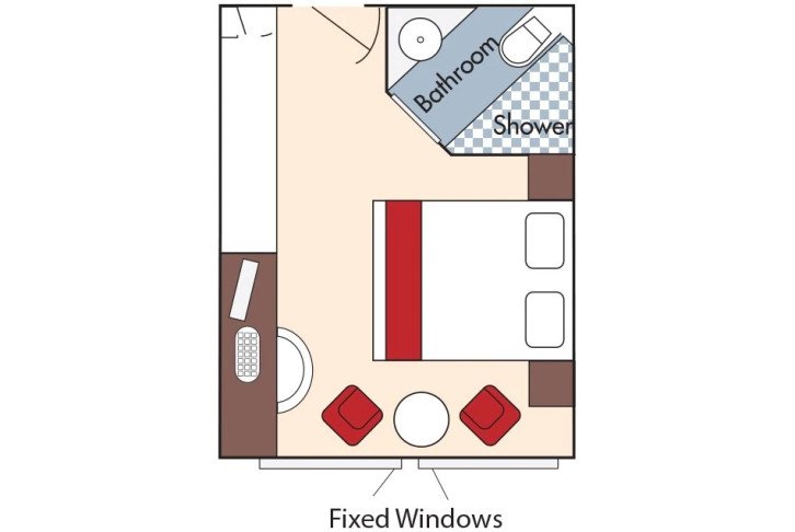 CAT. E Stateroom floor Plan