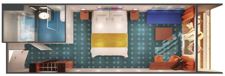 Sail Away Club Balcony Suite floor Plan