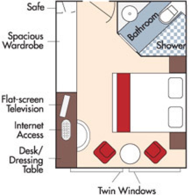 Category D Stateroom floor Plan