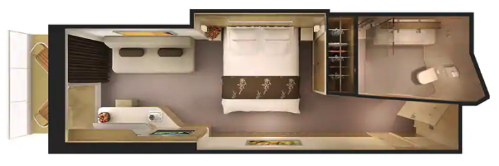 Club Balcony Suite with Larger Balcony floor Plan