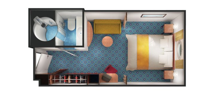Oceanview with Large Porthole floor Plan