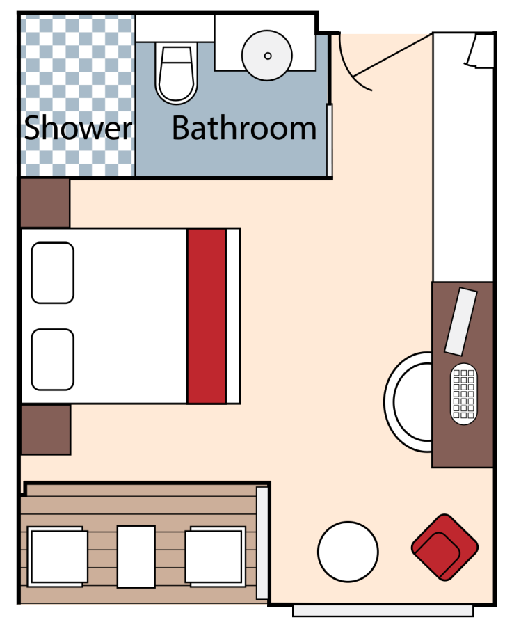 Category BB Stateroom floor Plan