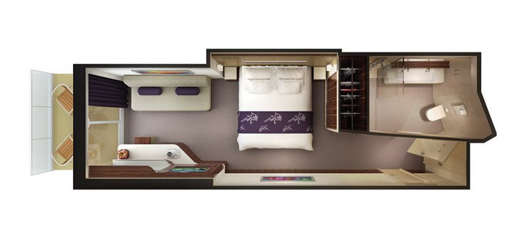 Sail Away Club Balcony Suite floor Plan