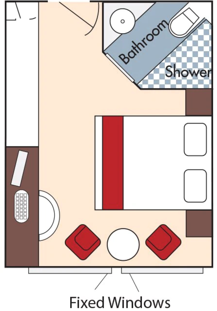 Category E Stateroom floor Plan