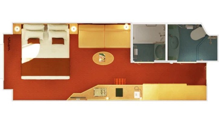 Deluxe Ocean View (Obstructed View) floor Plan