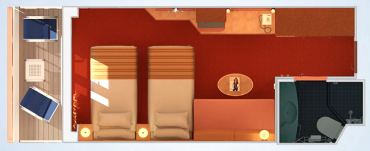 Balcony (Obstructed View) floor Plan