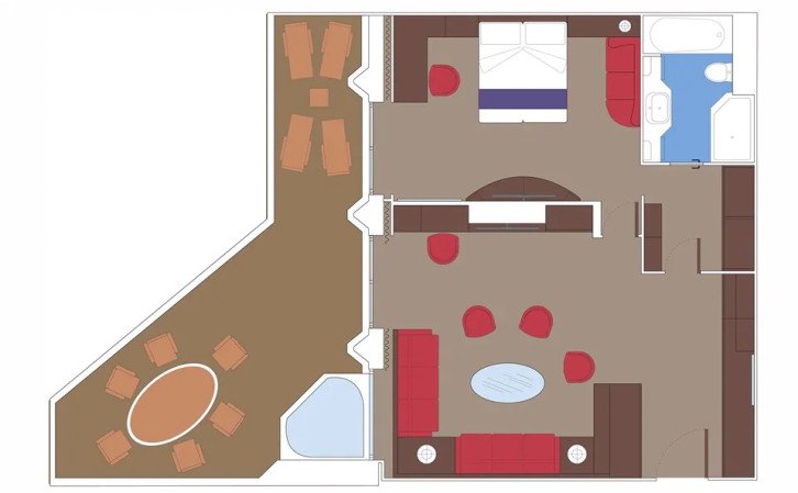 MSC Yacht Club Royal Suite floor Plan
