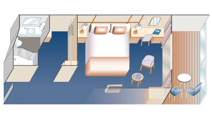 Balcony Staterooms floor Plan