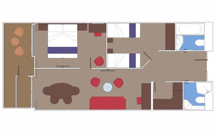 Two-Bedroom Grand Suite Aurea floor Plan