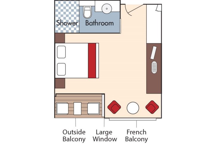 Category AB Stateroom floor Plan