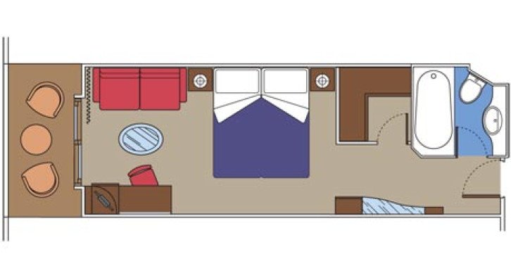 MSC Yacht Club Deluxe Suite floor Plan