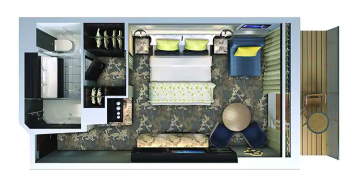The Haven Courtyard Penthouse with Large Balcony floor Plan