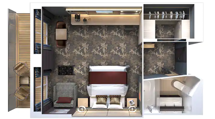 The Haven Penthouse Suite with Balcony floor Plan