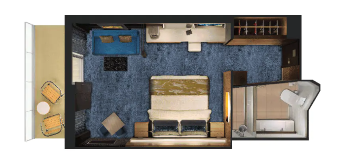 The Haven Suite with Balcony floor Plan