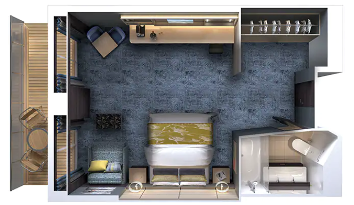 Penthouse Suite with Balcony floor Plan