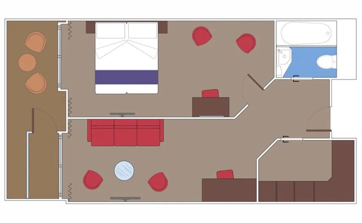 Two-Bedroom Grand Suite Aurea floor Plan