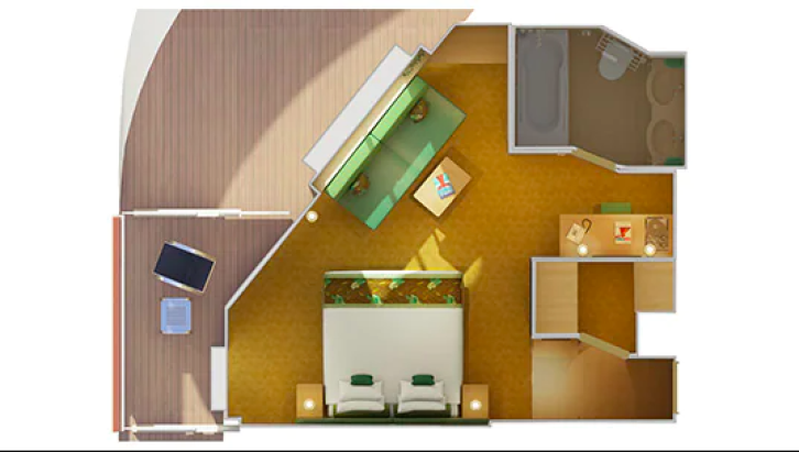 Cloud 9 Spa Suite (and Obstructed View) floor Plan