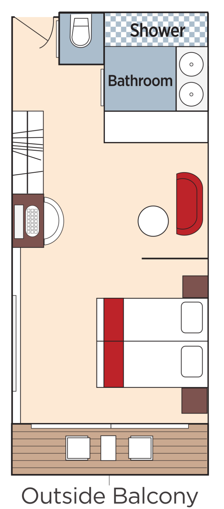 MSC Yacht Club Interior Suite floor Plan