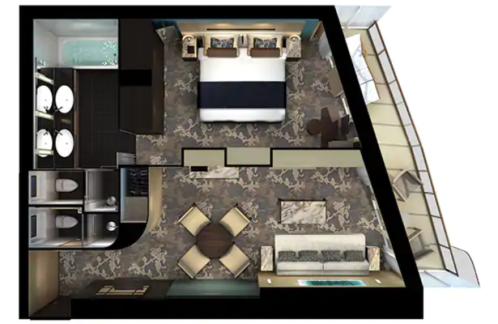 The Haven Aft-Facing Penthouse with Large Balcony floor Plan