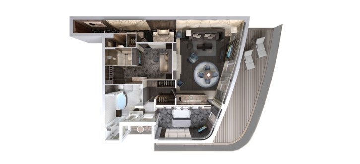 The Haven Deluxe Owner's Suite with Large Balcony floor Plan
