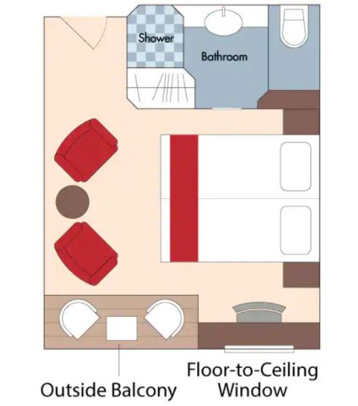 Category A Staterooms floor Plan
