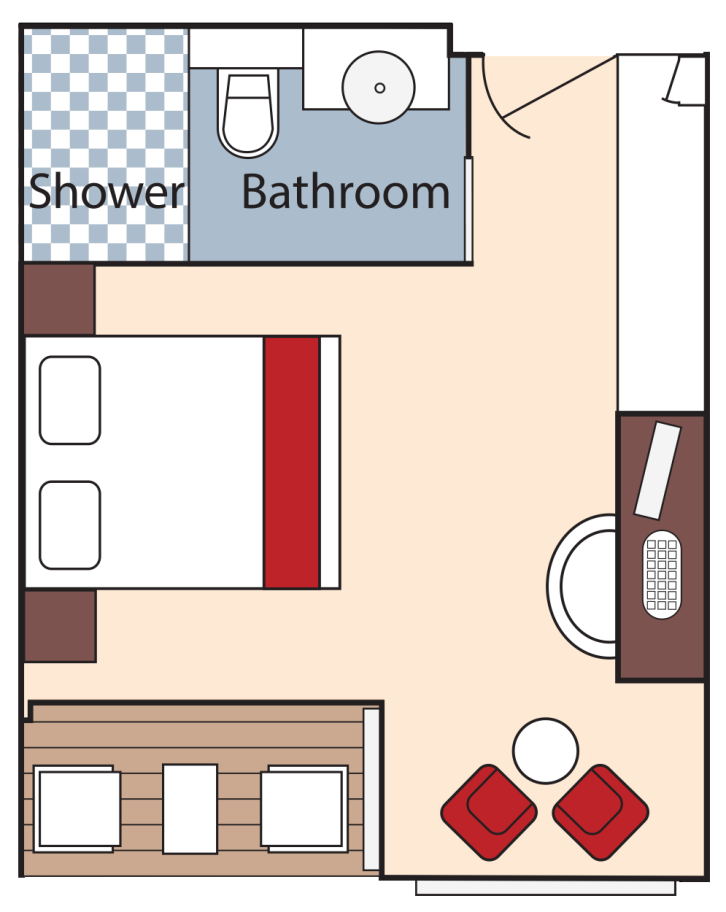 Category BA Stateroom floor Plan