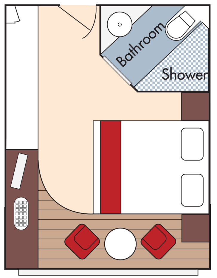 Category CA Stateroom floor Plan