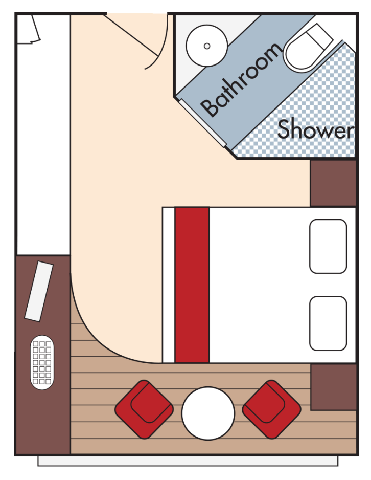 Category CB Stateroom floor Plan