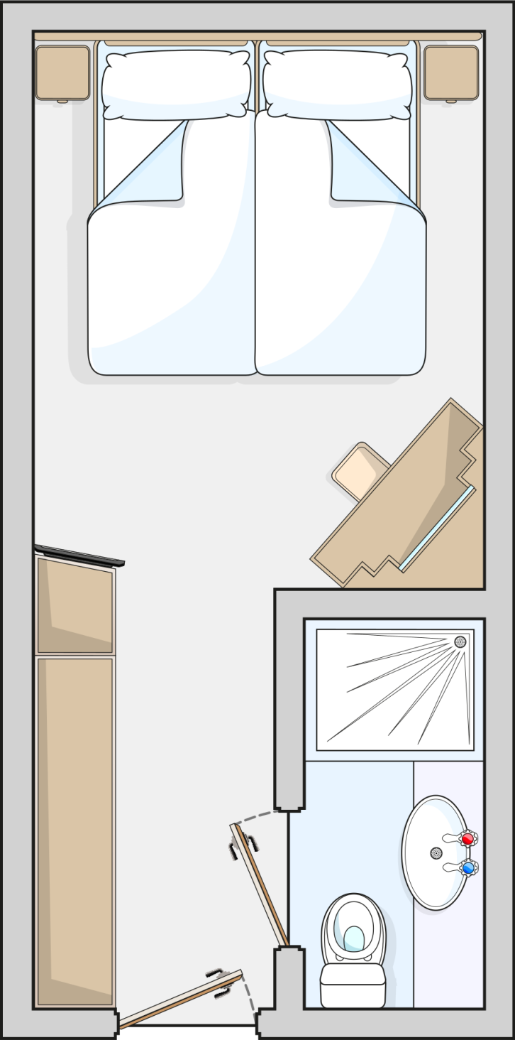 Single Inside Cabin floor Plan