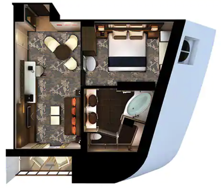 The Haven Forward-Facing Penthouse with Balcony floor Plan