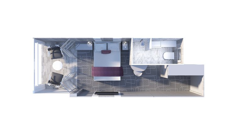 Prime AquaClass® Stateroom floor Plan