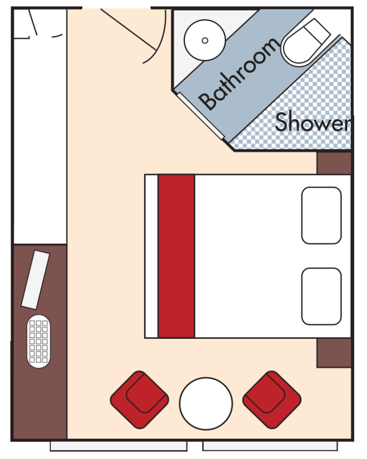 Category E Stateroom floor Plan