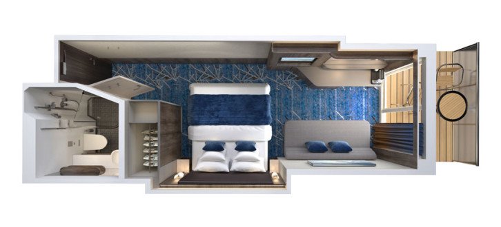 Family Club Balcony Suite floor Plan