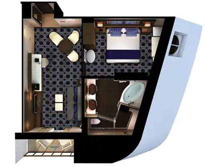 The Haven Forward-Facing Penthouse with Balcony floor Plan